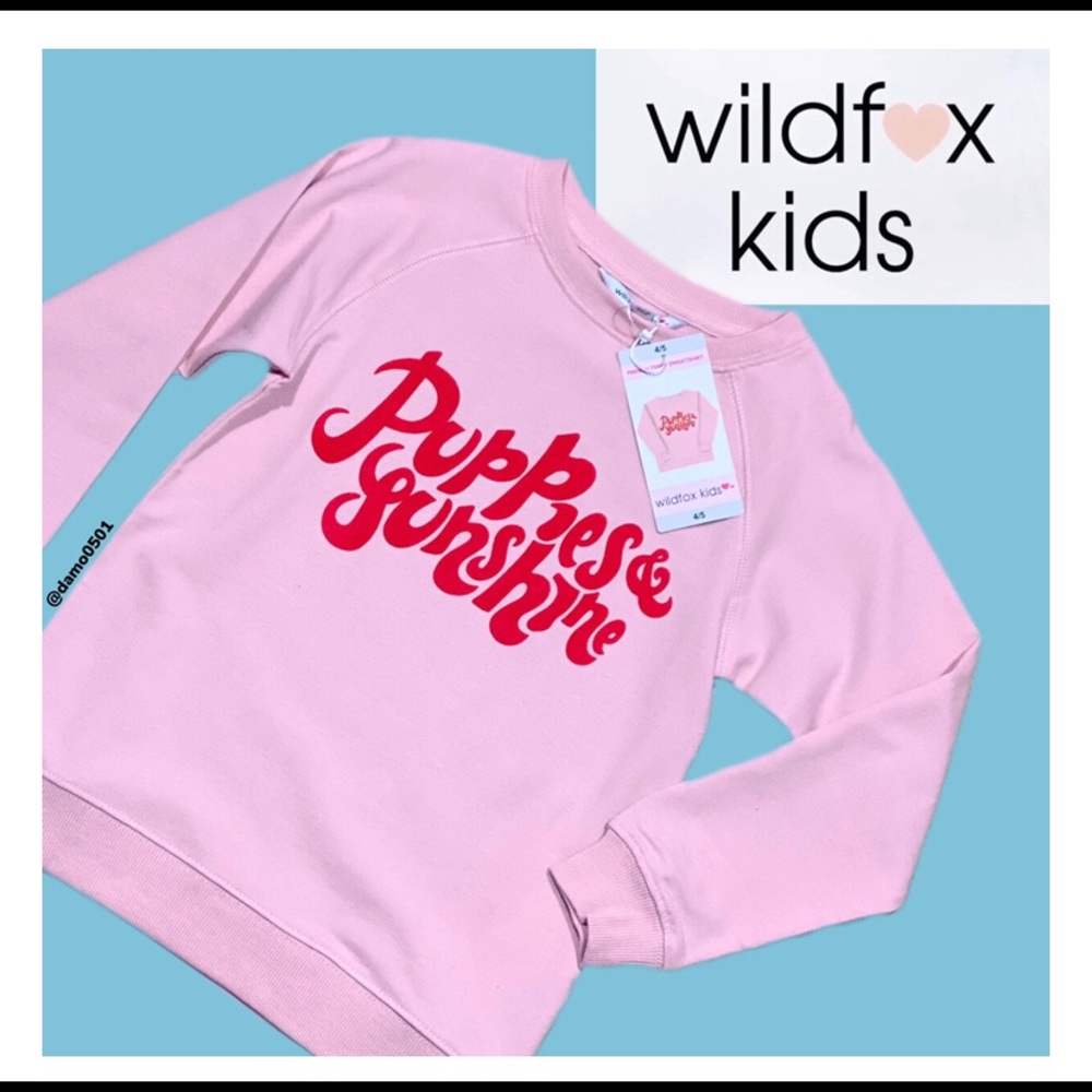 🥳HP🥳 NWT WILDFOX Puppies and Sunshine Sweatshirt